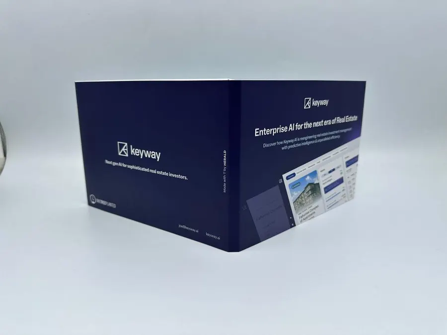 Keyway Herald standing closed on a table